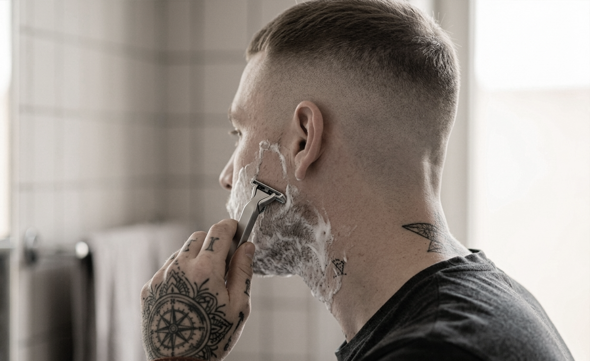 Two skincare acids compared side by side for razor bumps
